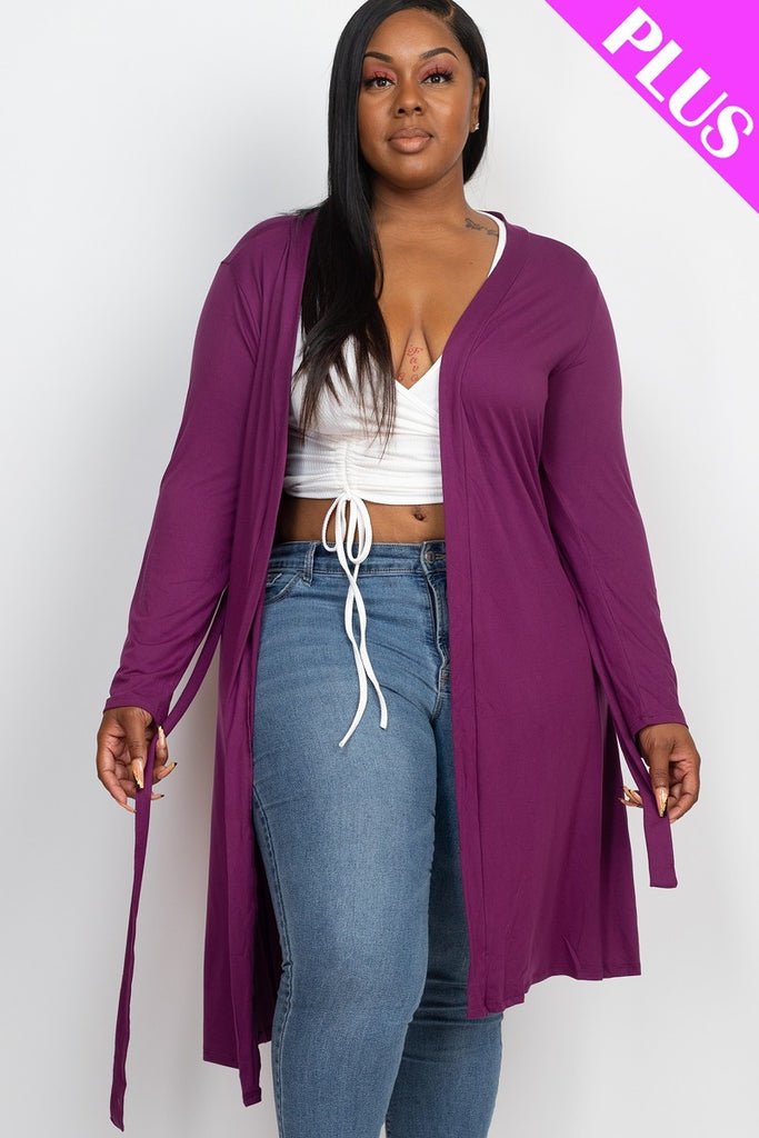 Plus Long Sleeves Cardigan