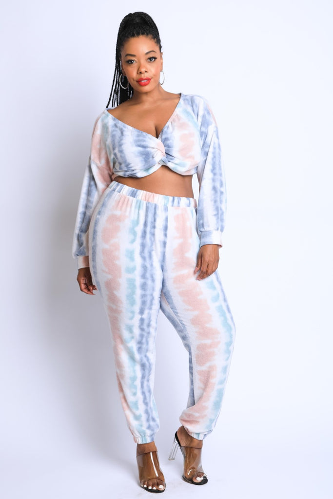 Tie Die Off Shoulder Set