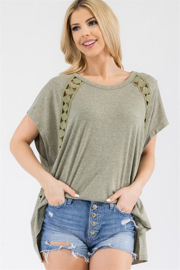 Light Green Subtle Details Top