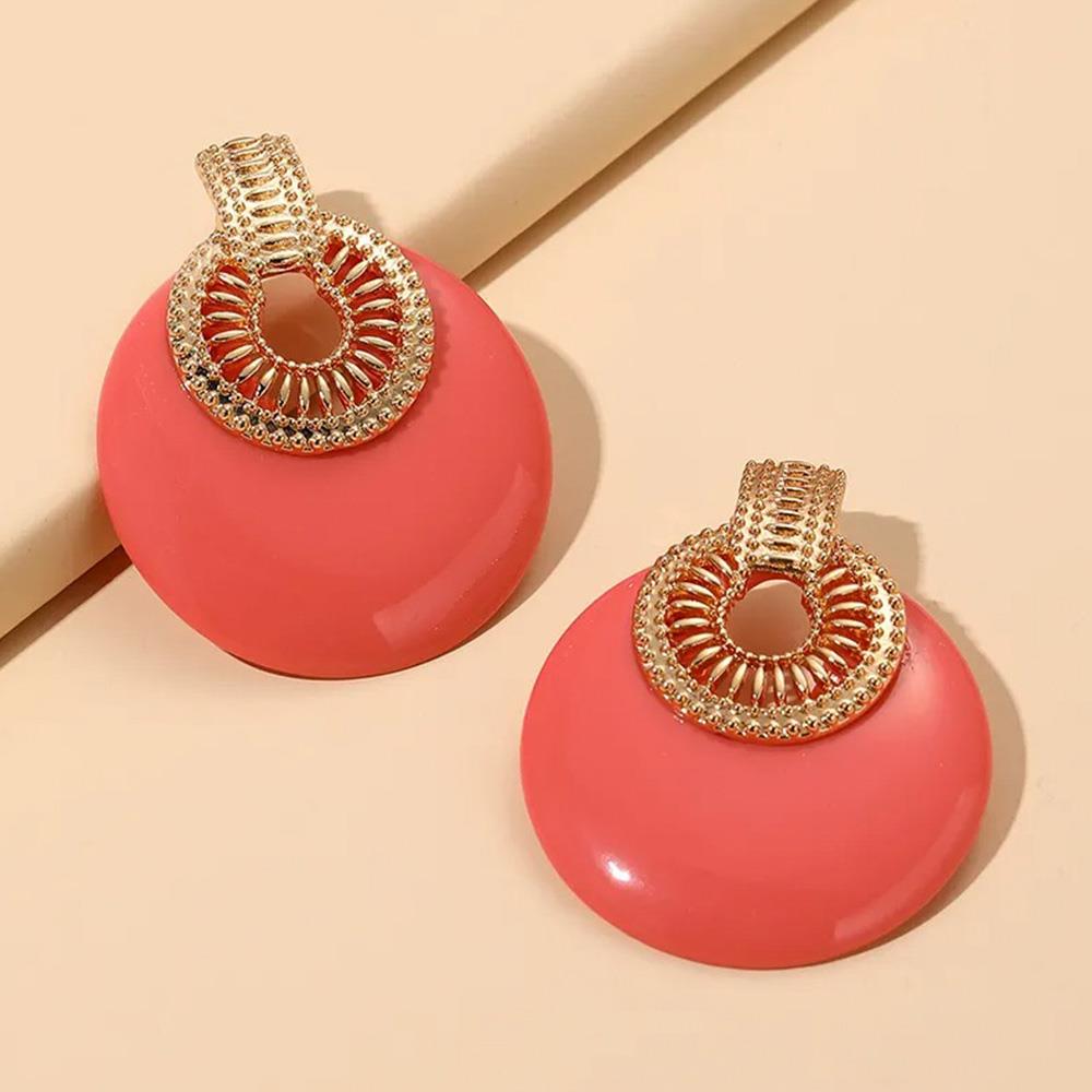 Round Metal Post Earring